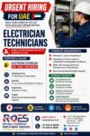 🇦🇪 URGENT HIRING FOR UAE 🇦🇪  ⚡ ELECTRICIAN TECHNICIANS