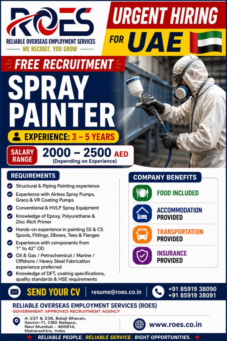 🇦🇪 URGENT HIRING FOR UAE 🇦🇪  🎨 SPRAY PAINTER
