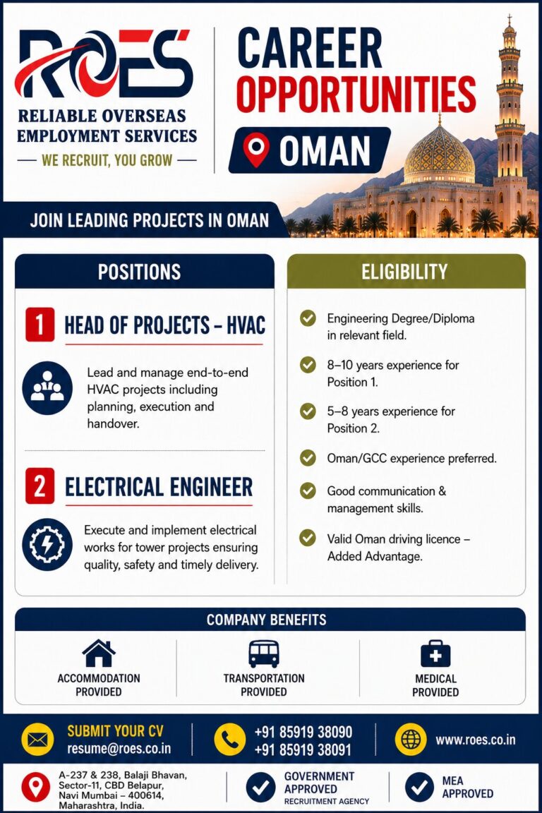 🇴🇲 CAREER OPPORTUNITIES – OMAN
