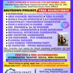 Descon Engineering Limited conducts a direct client interview at Kochi on 17th September, 2026 for their Shutdown Project –