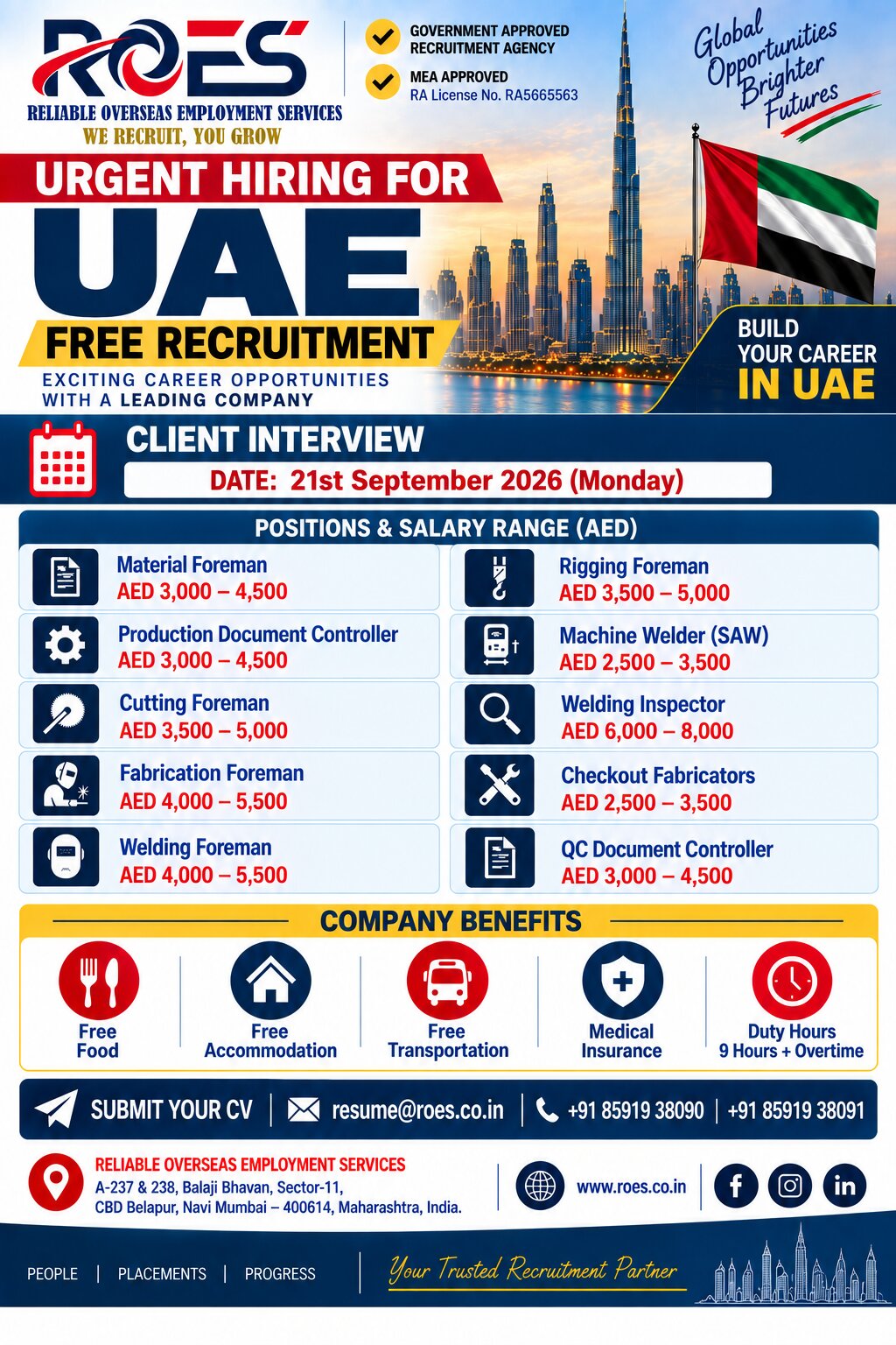 🇦🇪 URGENT HIRING FOR UAE 🇦🇪  FREE RECRUITMENT | CLIENT INTERVIEW