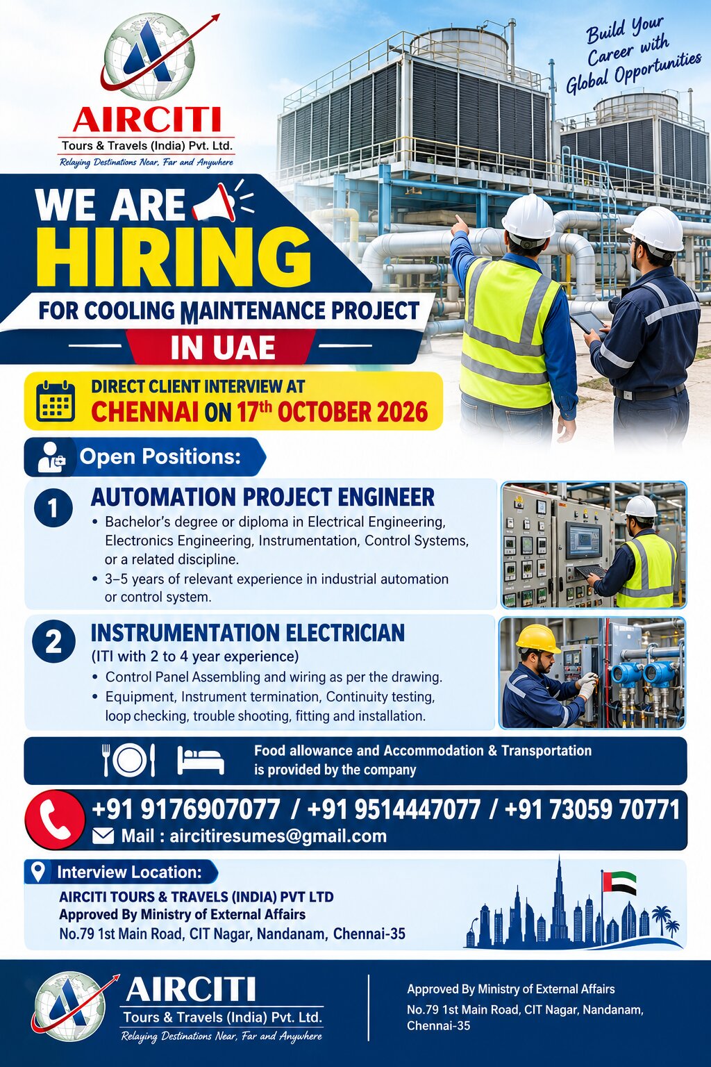 DIRECT CLIENT INTERVIEW IN CHENNAI ON 17TH OCTOBER 2026