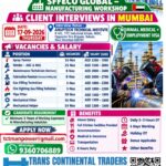 SFFECO  DUBAI CLIENT INTERVIEWS IN MUMBAI 17-09-2026 THURSDAY ANUPTECH R421 RABALE NAVI MUMBAI
