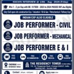 UAE – LONG TERM PROJECT (Direct Client Interview in CHENNAI @ 11/8/2026 & KOCHIN @ 14/8/2026) – JOB PERFORMER