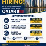 Printing Machine Operator, Sticker, Banner & Fabric Installer, Signage Fabricator
