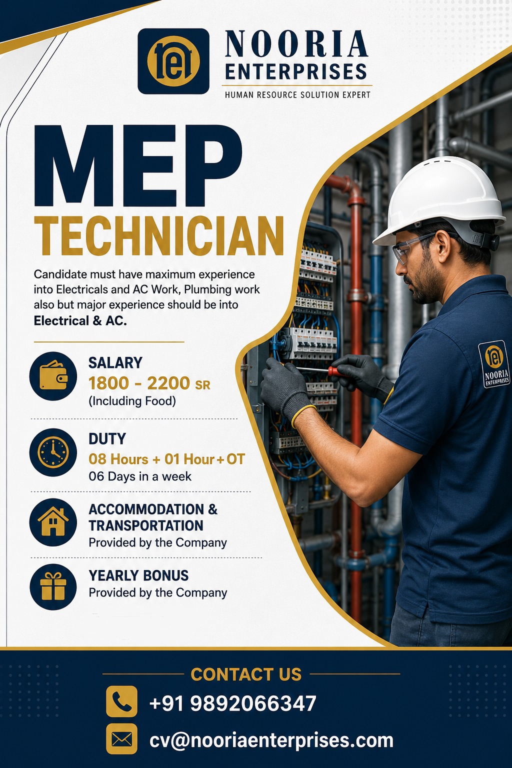 URGENTLY REQUIRED FOR SAUDI ARABIA