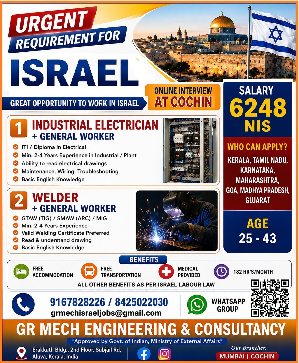 URGENT REQ FOR ISRAEL