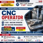 Saudi Arabia CNC Career Opportunity | Trichy Interview  Career opportunity for CNC professionals in Saudi Arabia 🇸🇦
