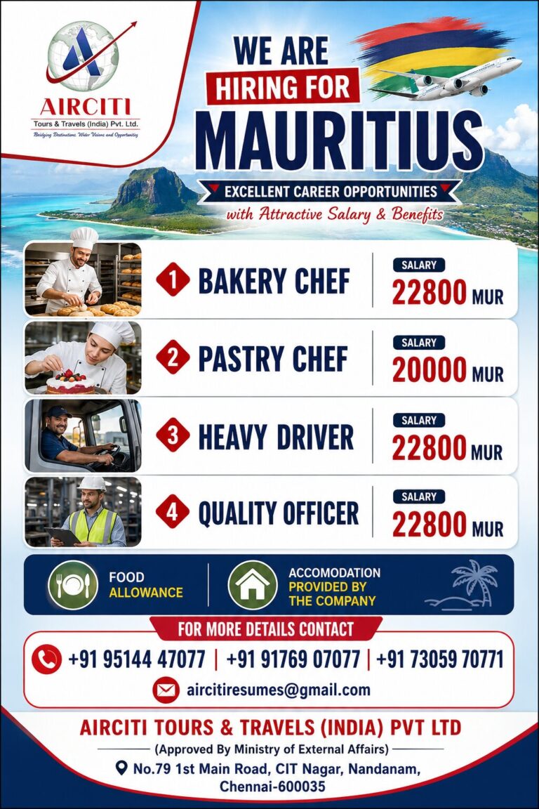 We are Hiring for Mauritius 8 We are Hiring for Mauritius