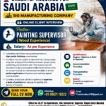 URGENT HIRING – SAUDI ARABIA Painting Supervisor (Wood Finishing Experience)